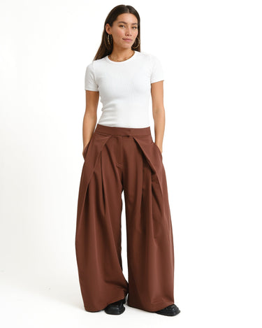 TILTIL Wide Lela Pantalon Bruin - Things I Like Things I Love