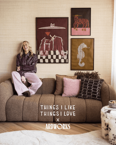 TILTIL X ARDWORKS Wall Art Dakota Burgundy A2 / B1 - Things I Like Things I Love
