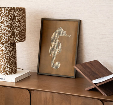 TILTIL X ARDWORKS Wall Art Rodeo Seahorse Olive A3 / B2 - Things I Like Things I Love
