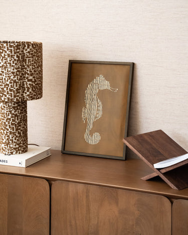TILTIL X ARDWORKS Wall Art Rodeo Seahorse Olive A3 / B2 - Things I Like Things I Love