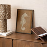 TILTIL X ARDWORKS Wall Art Rodeo Seahorse Olive A3 / B2 - Things I Like Things I Love