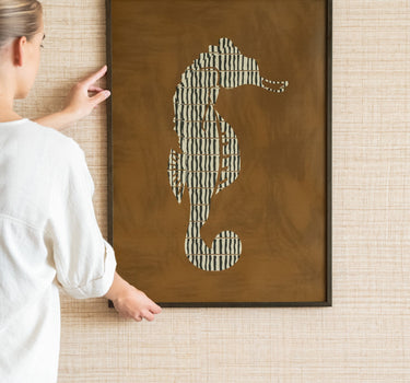 TILTIL X ARDWORKS Wall Art Rodeo Seahorse Olive A3 / B2 - Things I Like Things I Love