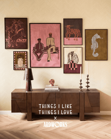 TILTIL X ARDWORKS Wall Art Saddle Squares Blush A3 / A2 - Things I Like Things I Love