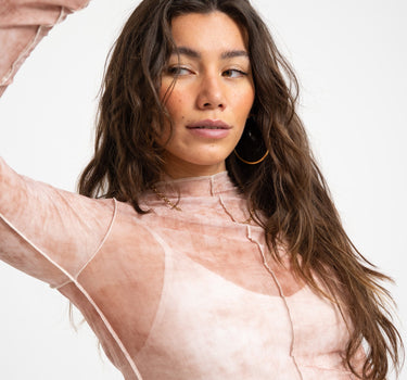 TILTIL Yole Seamed Mesh Longsleeve Sand - Things I Like Things I Love