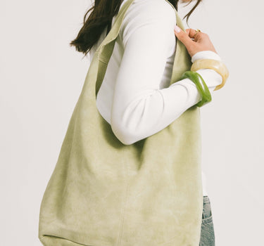 TILTIL Yuki Bag Suede Moss Green - Things I Like Things I Love