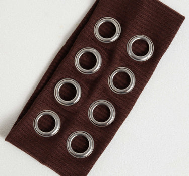 Eyelet Headband Bruin