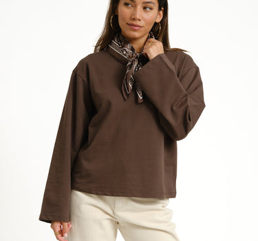 TILTIL Yara Scarf Satin Bruin