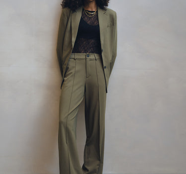 TILTIL Sanne Pintuck Pantalon Donkergroen