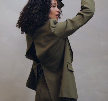 TILTIL Indy Open Back Blazer Groen