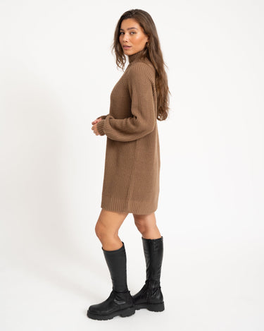 Timmy Knit Dress Brown - Things I Like Things I Love