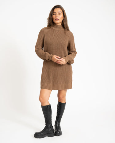 Timmy Knit Dress Brown - Things I Like Things I Love