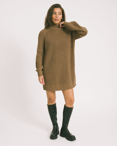 Timmy Knit Dress Brown - Things I Like Things I Love