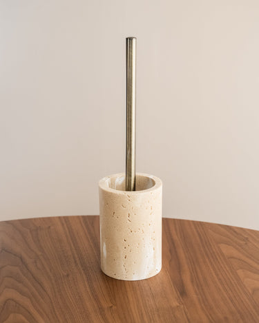 Toilet Brush Holder Pearl Travertine Look - Things I Like Things I Love