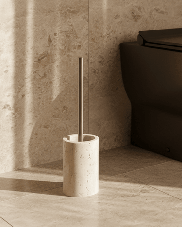 Toilet Brush Holder Pearl Travertine Look - Things I Like Things I Love