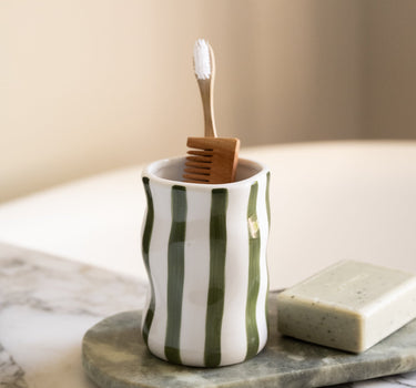 Toothbrush Holder Corfu Green - Things I Like Things I Love