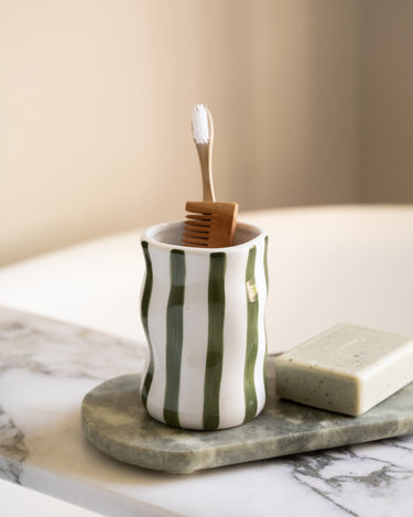 Toothbrush Holder Corfu Green - Things I Like Things I Love