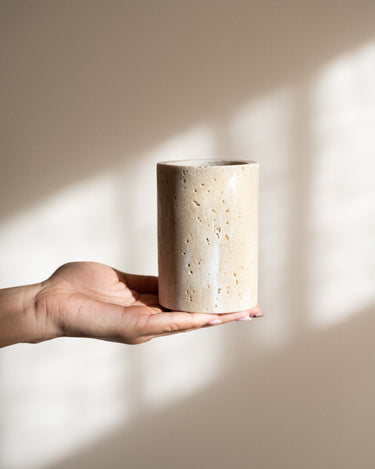 Toothbrush Holder Pearl Travertin Look - Things I Like Things I Love