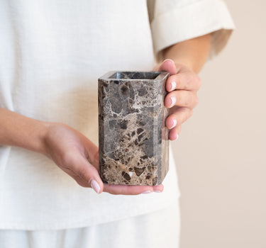 Toothbrush Holder Royal Marble Brown - Things I Like Things I Love