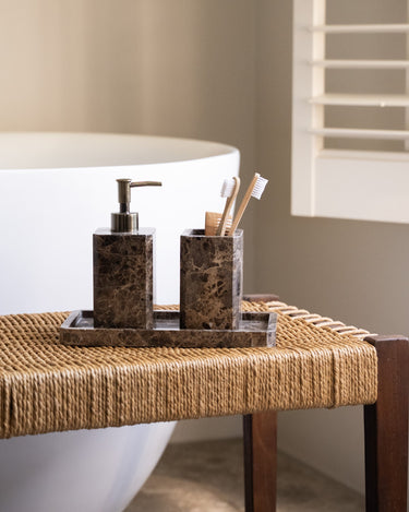 Toothbrush Holder Royal Marble Brown - Things I Like Things I Love