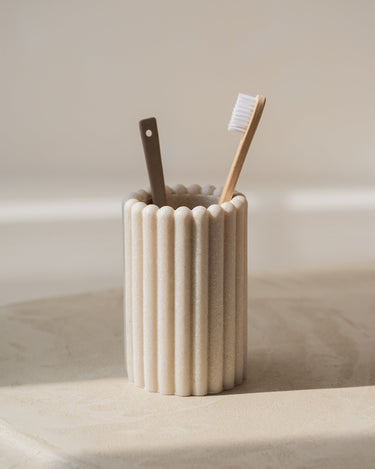 Toothbrush Holder Stripes Polyresin - Things I Like Things I Love