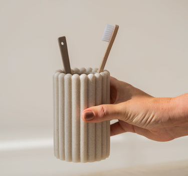 Toothbrush Holder Stripes Polyresin - Things I Like Things I Love
