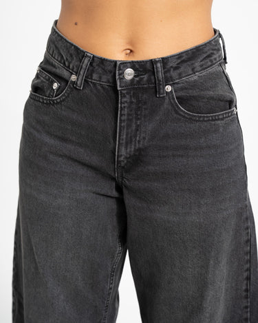 Topshop Barrel Denim Jeans Black Denim Washed - Things I Like Things I Love