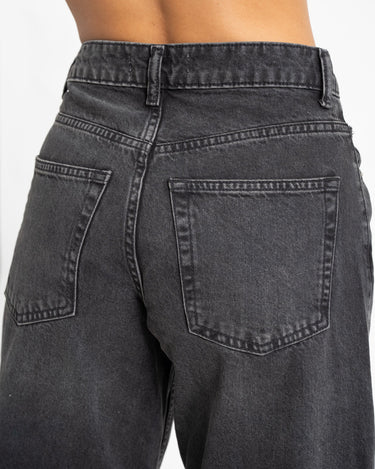 Topshop Barrel Denim Jeans Black Denim Washed - Things I Like Things I Love