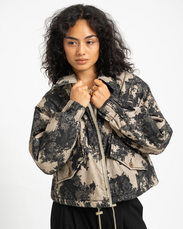 Topshop Hope Printed Jacket Abbey Stone - Things I Like Things I Love
