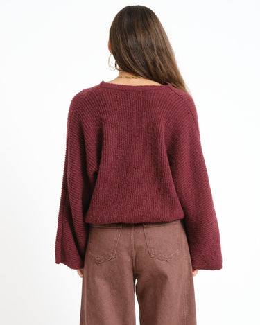 Topshop Rene Cardigan Knit Burgundy - Things I Like Things I Love