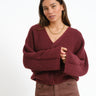 Topshop Rene Cardigan Knit Burgundy - Things I Like Things I Love