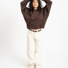Topshop Rosa Reglan Cinch Cuff Tie Chocolate Bruin - Things I Like Things I Love