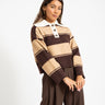 Topshop Scami Knitted Rugby Polo Knit Chocolate Bruin - Things I Like Things I Love