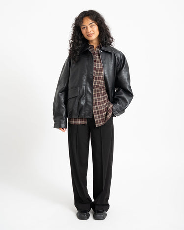 Topshop Toppa Coated Bomber Jacket Zwart - Things I Like Things I Love