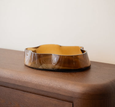 Tray Glass Smoked Amber - Things I Like Things I Love