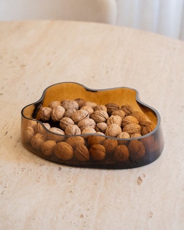 Tray Glass Smoked Amber - Things I Like Things I Love