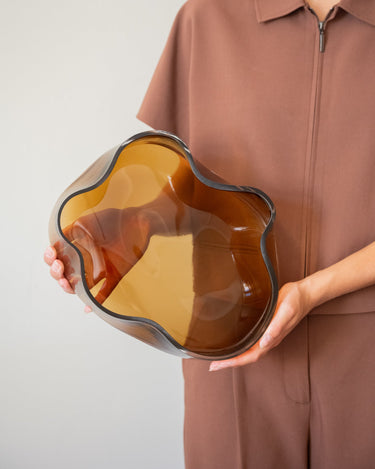 Tray Glass Smoked Amber - Things I Like Things I Love