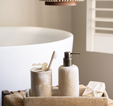 Tray Stoneware Beige - Things I Like Things I Love