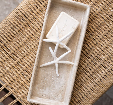 Tray Stoneware Beige - Things I Like Things I Love