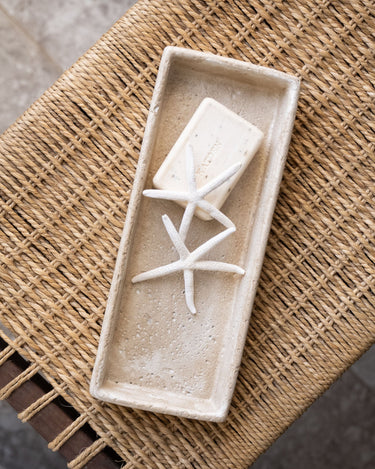 Tray Stoneware Beige - Things I Like Things I Love