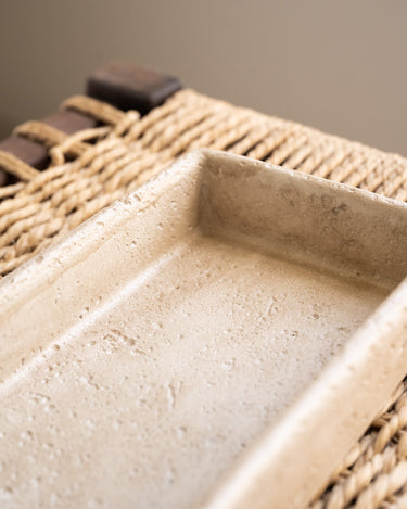 Tray Stoneware Beige - Things I Like Things I Love