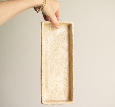Tray Stoneware Beige - Things I Like Things I Love
