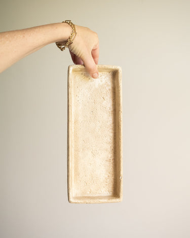 Tray Stoneware Beige - Things I Like Things I Love