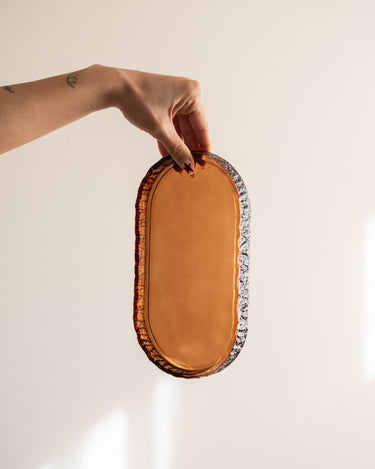 Tray Vintage Glass Brown - Things I Like Things I Love