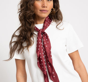 Triangle Scarf Polkadot Burgundy Bordeaux - Things I Like Things I Love