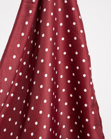 Triangle Scarf Polkadot Burgundy Bordeaux - Things I Like Things I Love