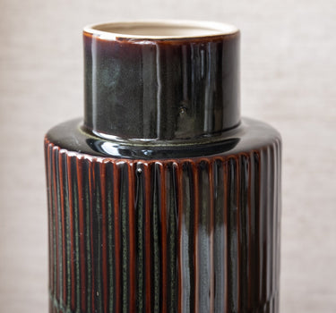 Vaas Ceramic Green Brown - Things I Like Things I Love