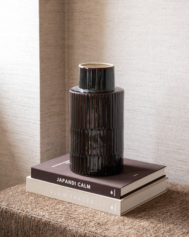Vaas Ceramic Green Brown - Things I Like Things I Love