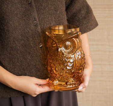 Vaas Uil Glas Amber - Things I Like Things I Love
