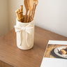 Vase Bow Ivory Stoneware - Small - Things I Like Things I Love