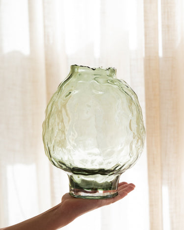 Vase Coral Glass Green - Things I Like Things I Love